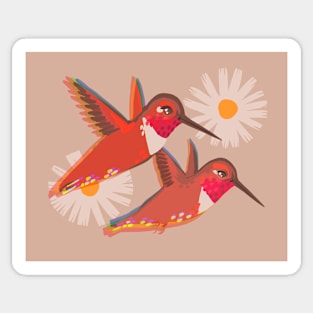 Rufous Hummingbirds Sticker